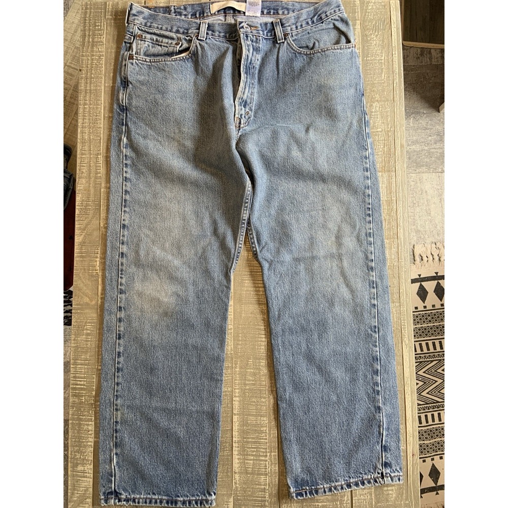 Levi's 505 Regular Fit Blue Jeans Men's 38x30‎ 2001 Y2K Faded Distressed Levi